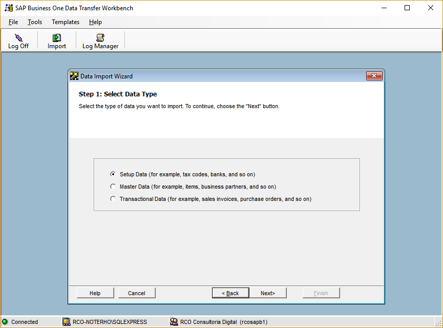 Importar seus dados de planilhas para o SAP Business One